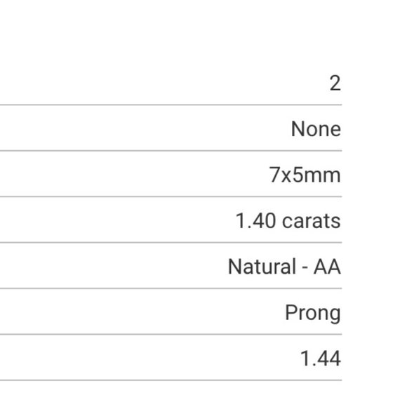Oval Amethyst Stud Earrings - Picture 8 of 8
